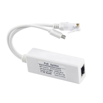 48V から 12V PoE スプリッターインジェクター IP カメラと電話のための高速データ送信