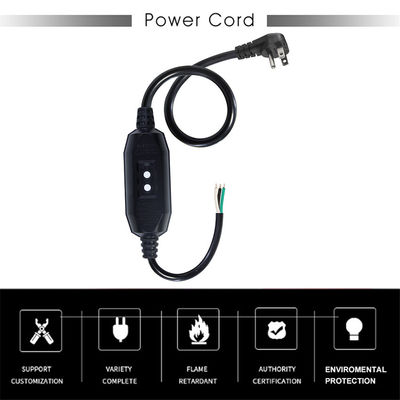 オート GFCI US 3PINプラグ NEMA 515P 男性から女性 90度折りプラグ 屋外拡張コード
