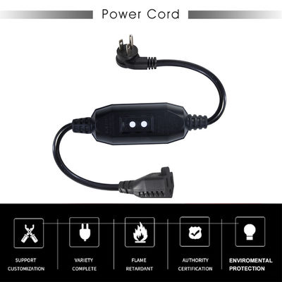 角拡張アメリカ 3Prong NEMA 5-15P から 515R GFCI 供給電源ケーブル 20A