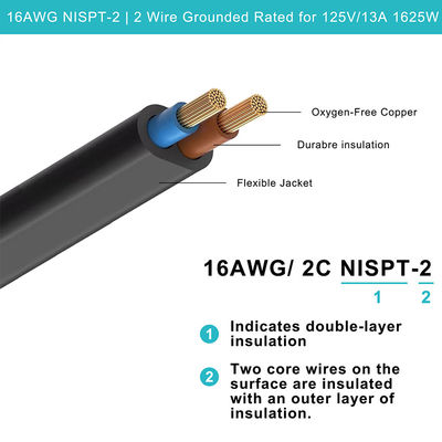 US 2本目 男性から女性 NEMA 1-15PからNEMA1-15R CPU PDU拡張ケーブル
