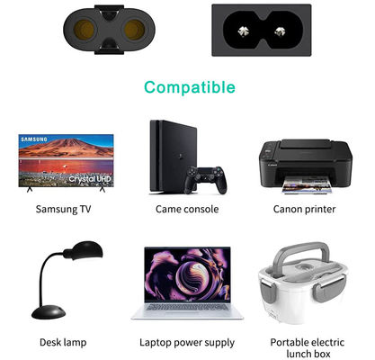 ローリングされたユーロ電動 2プロングとプラグ 0.5Mm2 C7へのヨーロッパの電源コード