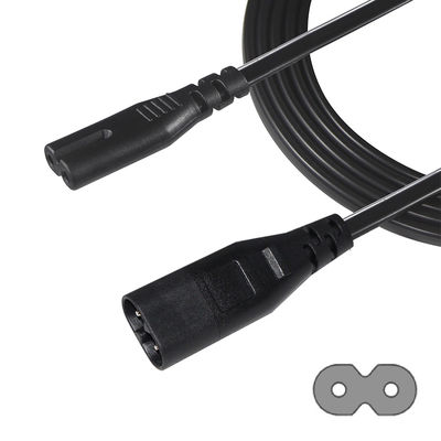 2M Iec320 黒色露出線 電源コード Ac C7 図8 C8 延長ケーブル