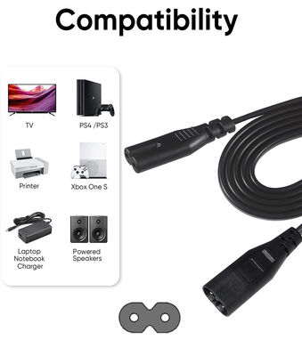 0.8M C7 から C8 電源コード 18AWG PVC ジャケット ROHS 認証