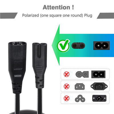 2M Iec320 黒色露出線 電源コード Ac C7 図8 C8 延長ケーブル