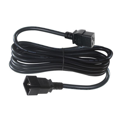 C20 男性から電源ソケット C19 15A 黒 H05vvf 3G 1.5Mm 250V 10A 13A 16A 供給電源コード