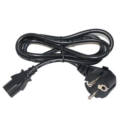 3Prong VDE 承認 CEE 7/7 3ピンプラグ C13 女性付きブラック電源コード