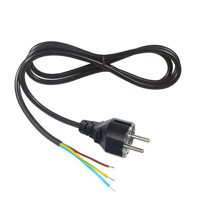 16a 250v 電源コード シュコプラグ H05vv F Vde H05vv-f ヨーロッパ Eu 3ピン ケマカール ケーブルストリップエンド