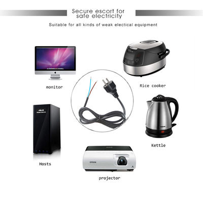 EU Schuko プラグ・トゥ・ボーク・ワイヤー AC 電源コード 10A 250V