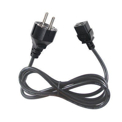 EU CEE7/7 3ピン電源コード、ストリップワイヤー付き 220-240V