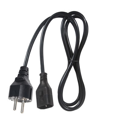 産業用ロックケーブル 3X1.5MMソケット Eu 3Pin-C14 欧州標準ACコード電源接続器