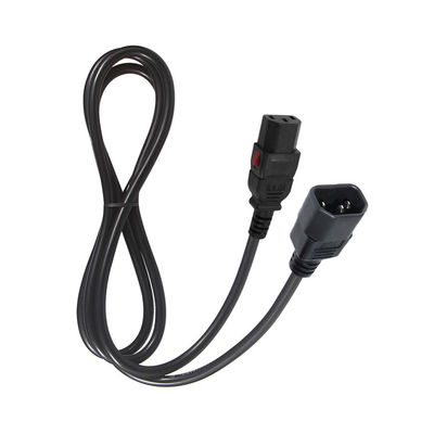 18awg パソコン パネル マウント イーシコード C14 男性プラグからC13 女性ソケット電源コネクタ