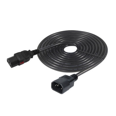 18awg パソコン パネル マウント イーシコード C14 男性プラグからC13 女性ソケット電源コネクタ