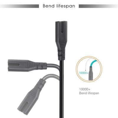 ユニバーサル 2prong AC 電源コード EU 2PIN To IEC 女性 C7 ソケット 0.75MM