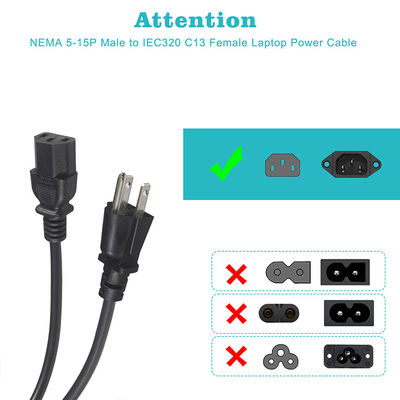 6FT モニター ラップトップ 電源コード 3Prong Nema 515P to IEC 320 C13 家電用