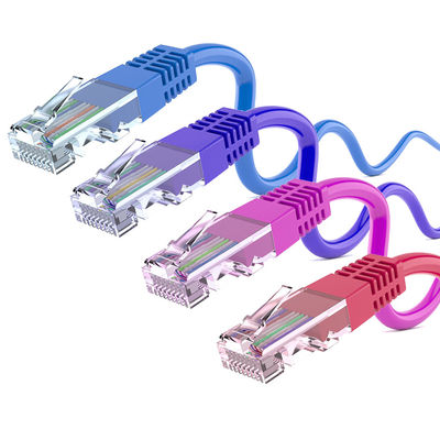 青色赤銅線 RJ45 から RJ45 24AWG 25ft Cat6 イーサネットパッチケーブル