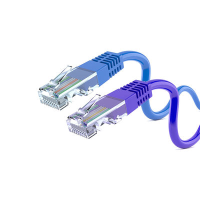 青色赤銅線 RJ45 から RJ45 24AWG 25ft Cat6 イーサネットパッチケーブル