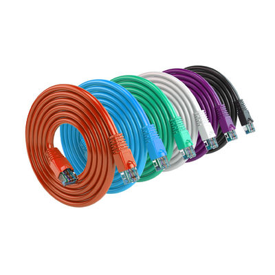青色赤銅線 RJ45 から RJ45 24AWG 25ft Cat6 イーサネットパッチケーブル