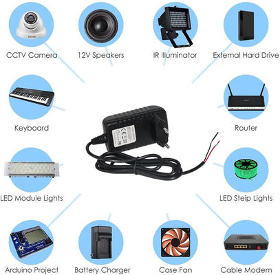 AC 12ボルト アダプタ 壁プラグ 12V 2A DC アダプタ 交換 電源 端が切断