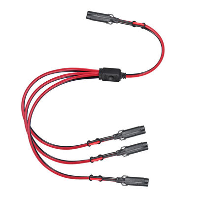 SAEからSAEの延長ケーブル 3方向スプリッタ 12V 16AWG 2FT 2ピン 快速脱線プラグ