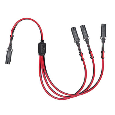 SAEからSAEの延長ケーブル 3方向スプリッタ 12V 16AWG 2FT 2ピン 快速脱線プラグ