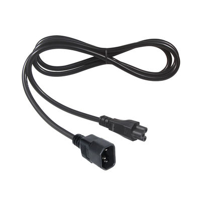 IEC C5 - C14 電源ケーブル 1.8m 16AWG 黒色コンピュータケーブル