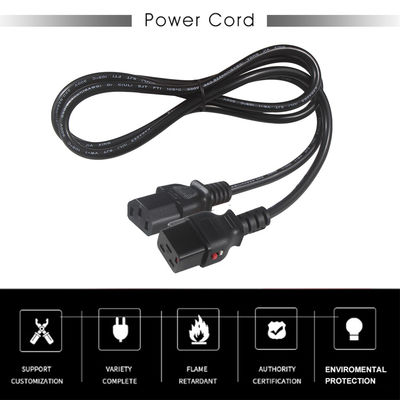 KUNCANロック可能な模造電源コード Iec 320ロックC19からC13プラグACケーブル