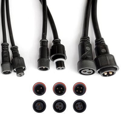 M12 IP67 防水コネクタ 3Pin 男性から女性までのLED照明ケーブル