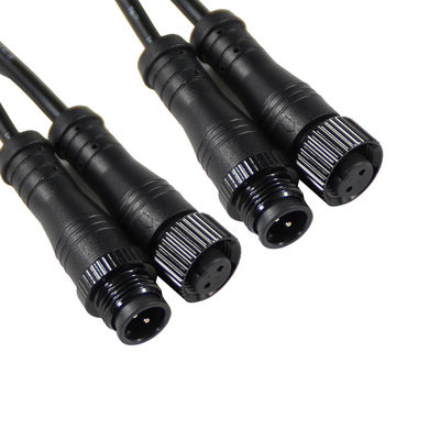 M12 IP67 防水コネクタ 3Pin 男性から女性までのLED照明ケーブル