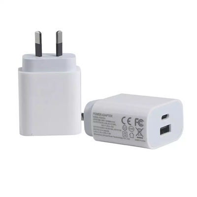 SAA USB-C アダプター 1A+1C ポート QC2.0 急速充電 PD 充電器 20W