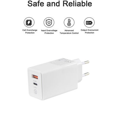 ラップトップQCタイプC デュアルPD充電器 65W出力 15V 3A 急速充電旅行アダプター
