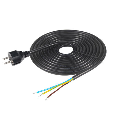 3ピン H05vv-f 3g 0.75mm2 Vde Ac 3ピン ストップ付きの電源ケーブル