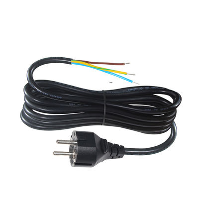 3ピン H05vv-f 3g 0.75mm2 Vde Ac 3ピン ストップ付きの電源ケーブル