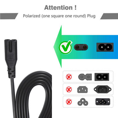 2FT VDE EU 2Pin 女性ソケット IEC 60320 C7 女性延長コード