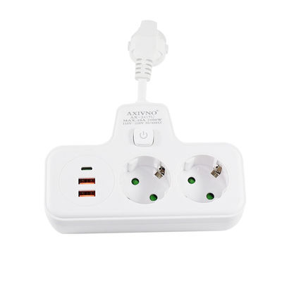 QC3.0 シュコ CEE 7/7 EU 電源充電器コンバーター 2A+1C クイック 2500W