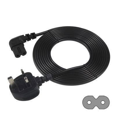 純銅導体 90度 白色図 8 IEC IEC320 コンネクタ 英国 BS標準 C7 消費電子機器用交流電源コード