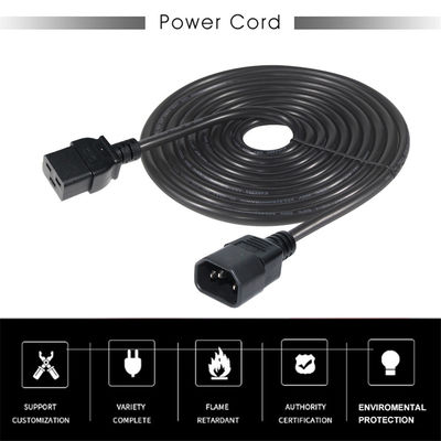 PDU UPS拡張 IEC C14 男性から IEC C19 女性電源ケーブル 16A