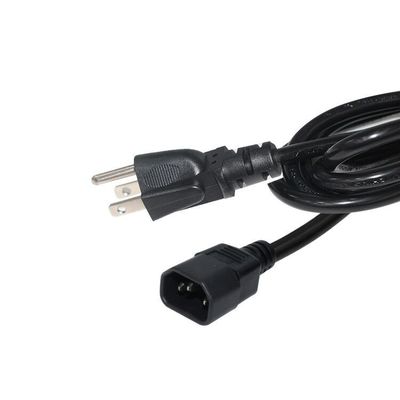 US Nema 515PからC14の延長ケーブル Ac 3ピンプロング Sjt Svt 16Awg PVC用電源ケーブル