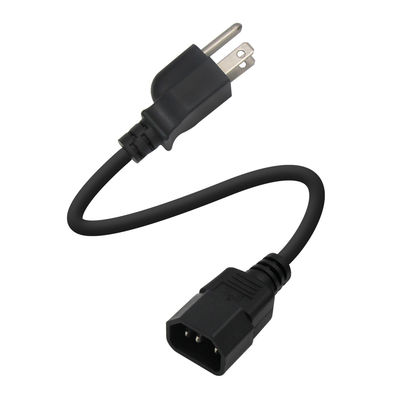 US Nema 515PからC14の延長ケーブル Ac 3ピンプロング Sjt Svt 16Awg PVC用電源ケーブル