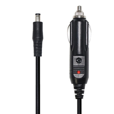 黒の延長ケーブル 煙草点灯器プラグ 男性から5521Mm 5525Mm DC12ボルト 電源コード 車用