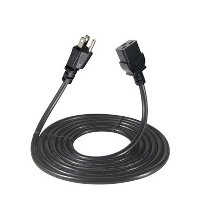 3ピンSjt ケーブルSjtw Iec 320 C19 に Nema 5-15p 3ピンロックAC拡張 5Ft 6Ft