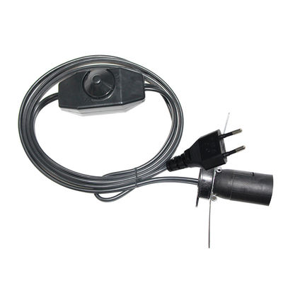黒 0.75mm CEE7/16 プラグ Eu 延長電源コード E27 E 27 暗調スイッチ付きペンダントライトソケット