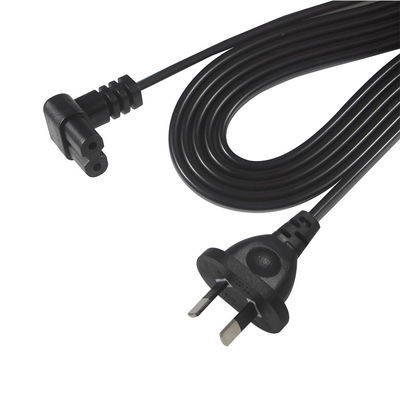 AU 2P IEC60320 C7 電源コードへのプラグ SAA 認証 250V 7.5A フラットケーブル PVC ジャケット ラップトップ/家電用の純銅