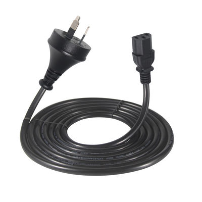 SAA認定AU 2ピンプラグとIEC C13電源コード, 250V 10A H05VV-F 3x0.75mm2 PC/サーバー/家庭用家電用の純銅