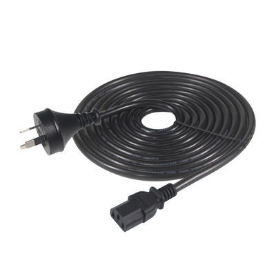 SAA認定AU 2ピンプラグとIEC C13電源コード, 250V 10A H05VV-F 3x0.75mm2 PC/サーバー/家庭用家電用の純銅