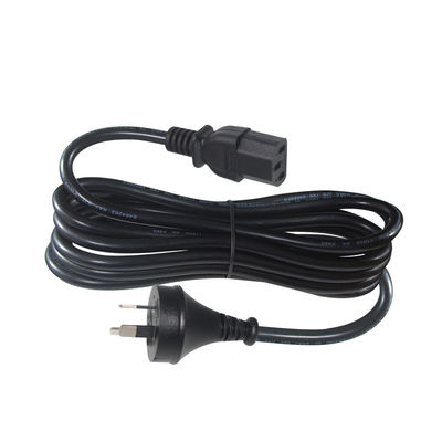 SAA認定AU 2ピンプラグとIEC C13電源コード, 250V 10A H05VV-F 3x0.75mm2 PC/サーバー/家庭用家電用の純銅
