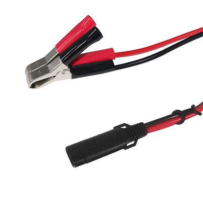 Sae 充電ワイヤ延長ケーブル 12v オンオフの電源スイッチ 14awg アリガタークリップ 2ピン 迅速なバッテリー バッテリークランプ