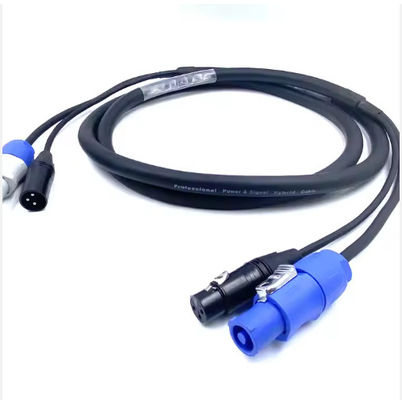 3ピンXLRからPowercon True1ハイブリッドケーブル12A 250V