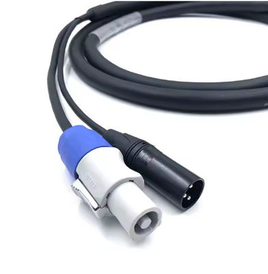 3ピンXLRからPowercon True1ハイブリッドケーブル12A 250V