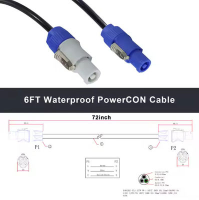 耐炎工業ステージオーディオ電源 15A 定電 3ピン IP44 定電 鍵 電力CON 互換接続