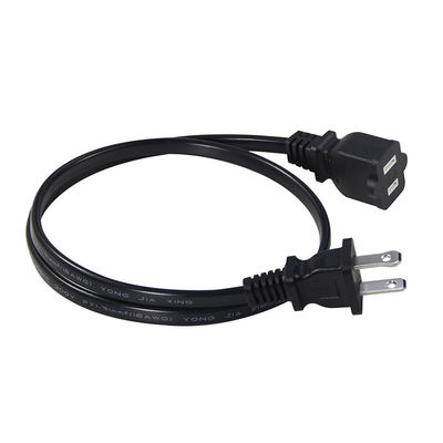 スリム 15A 125V 交換電源ケーブル NEMA 1-15P から 1-15R 小型の電子機器/ポータブルデバイスの拡張ケーブル